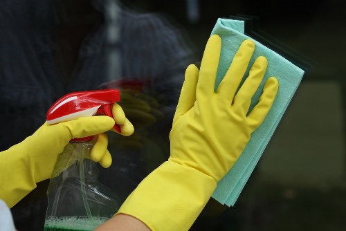 Professional oven cleaning in a modern Canary Wharf kitchen
