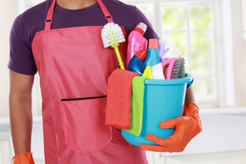 Professional cleaners handling a one off cleaning in Canary Wharf