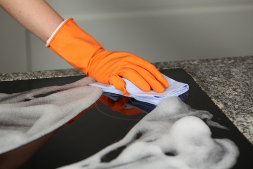Professional sofa cleaning in a modern Canarywharf apartment