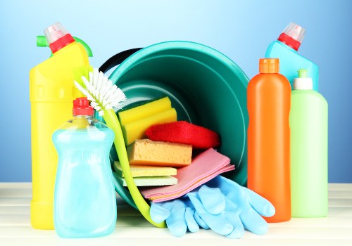 Cleaner using protective gear during carpet cleaning